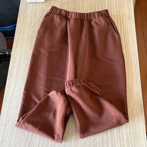 Zara Brown Fleece Lined Wonen’s Joggers Size M Cozy Lounge Pants